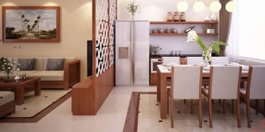 Tập trung vào không gian chung như phòng khách và nhà bếp